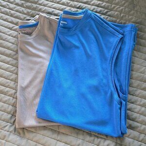 Amazon Essential Men's Muscle Tank - Set of 2 - Size M Blue and Grey